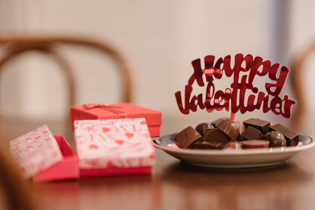 Chocolate gift boxes illustrating seasonal chocolate products