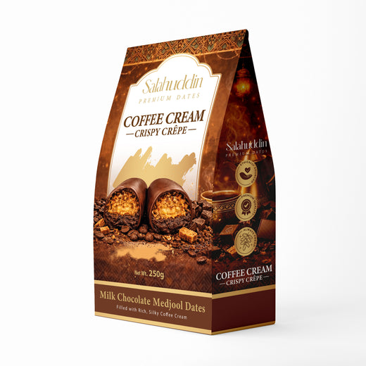 Coffee Cream with Crispy Crepe Milk Chocolate Dates - 250g