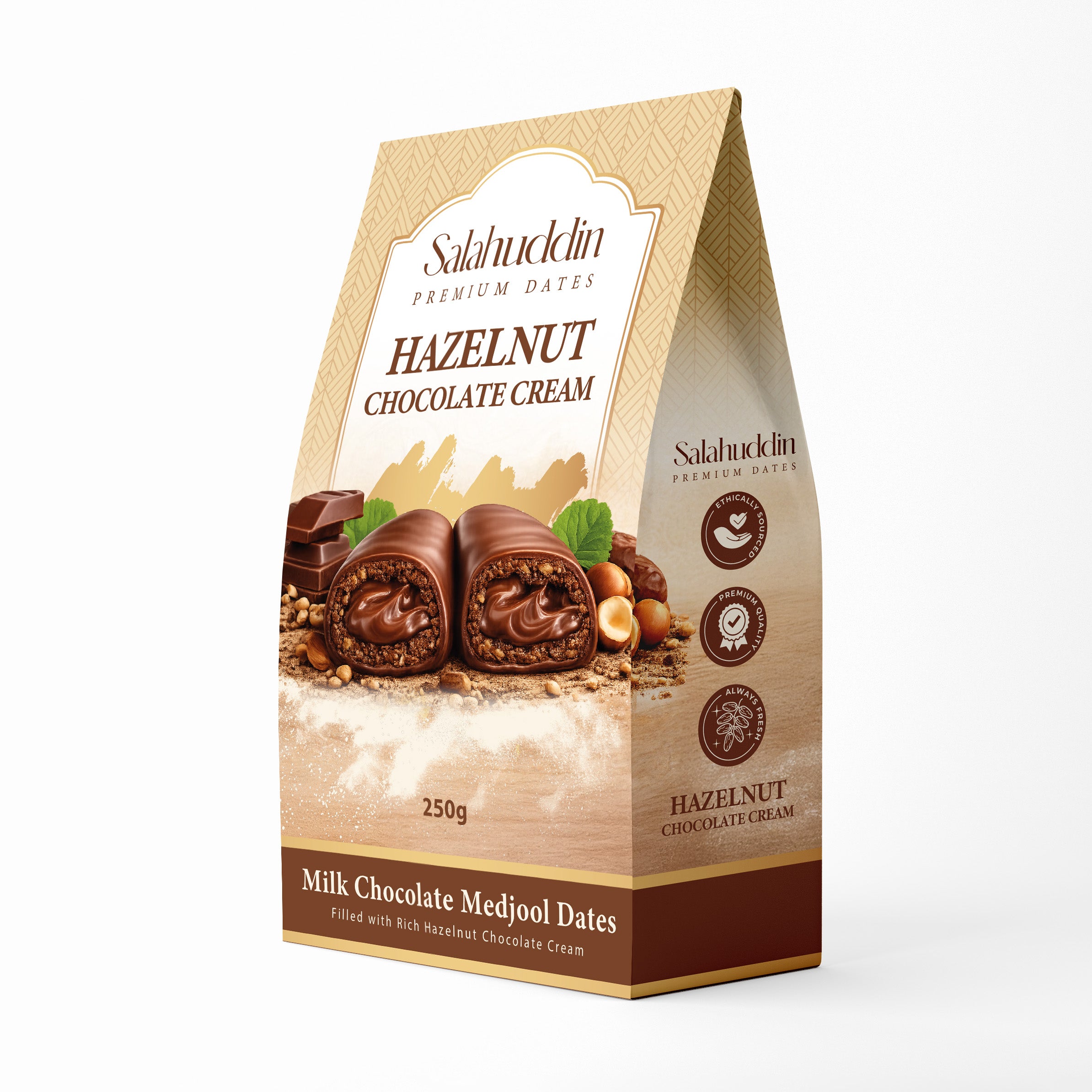 Hazelnut Chocolate Cream Milk Chocolate Dates - 250g
